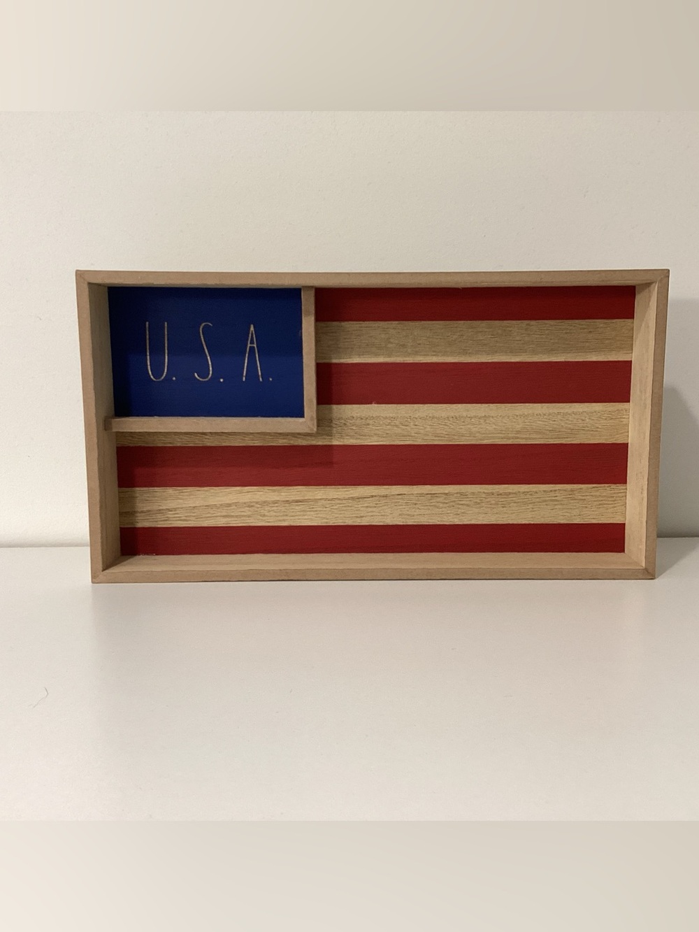 Rae Dunn Wooden Flag Tabletop Decor Sign